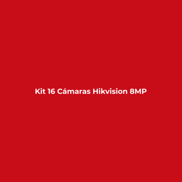 Kit 16 Cámaras Hikvision 8MP 4K